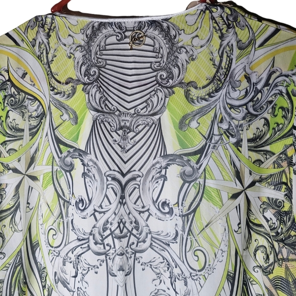 Genese women's white green gray yellow outfit top and bottom size 40/ M - Picture 4 of 12